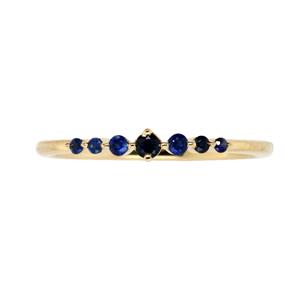 <p>Knife edge fine ring with 7 claw set Sapphires</p>